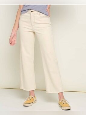 Toad&Co Wide Leg Jeans in Cream